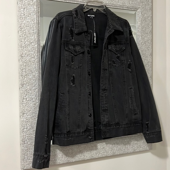 Hot Topic Jackets & Blazers - NWT Distressed Jean Jacket